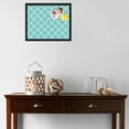thumbnail image 3 of PinPix 20x16 Custom Cork Bulletin Board Diamond Modern Pattern Aqua White Poster Board Has a Fabric Style Canvas Finish, Framed in Diamond Modern Pattern Aqua White, by ArtToFrames (PinPix-1799), 3 of 5