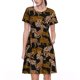 thumbnail image 1 of Easygdp Leopard Print para Vestido Transpirable de Mujer, Vestido Suelto de Manga Corta con Pliegues y Bolsillos para el Verano, 1 of 6