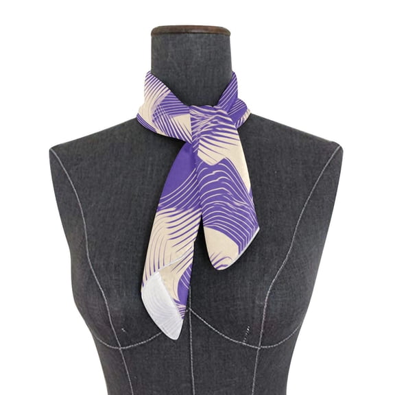 Square Scarf 24x24 Inch Purple Chaotic Lines Silky Satin Sun Protection Neck Scarf for Women Multi-Purpose Head Wrap Bandana for Hair Bag Decoration