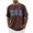 Brown, variant on Round Neck T-Shrit for Men Casual Short Sleeve Workout Tshirts Loose Fit USA Letter Print Athletic Tees Tops L