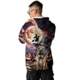 thumbnail image 5 of Spooky Halloween Night Witch Chinese Shar-Pei Glowing Pumpkins All Over Print 3D Hoodie Unisex Merch Hoodies Dog Lover - 12015, 5 of 6