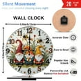 thumbnail image 3 of Three Gnomes Decorative Clock with Flowers And Bees 10-Inch Silent Wooden Wall Clock, Battery Operated (AA Batteries Not Included), Artistic Home Decor, 3 of 7