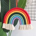 thumbnail image 3 of Colgante de pared de arco iris tejido a mano, decoración de pared de encaje de arco iris, tapiz de Color colgante de arco iris, decoración de habitación de niños y dormitorio Namotu WL-00876, 3 of 7