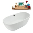 thumbnail image 3 of 59" Streamline N3300BL Soaking Freestanding Tub and Tray With Internal Drain in Matte Black, 3 of 10