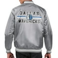 thumbnail image 2 of Men's Starter  Gray Dallas Mavericks Printed Team Name Satin Varsity Full-Snap Jacket, 2 of 2
