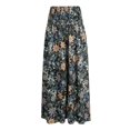 thumbnail image 5 of maxi skirts for women Casual Loose Boho Elastic Waist A-Line Beach Swing Vacation Floral Printing Long Skirt, 5 of 6