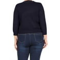 thumbnail image 4 of Women's Plus Size Long Sleeves Lightweight Open Solid Sweater Bolero Cardigan S-3XL, 4 of 5