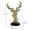 B, variant on Hometravel Deer Figurine Desk Ornament, Resin Craft Wealth Attraction Decor, Elegant Office Decoration for Desktop and Shelf Display