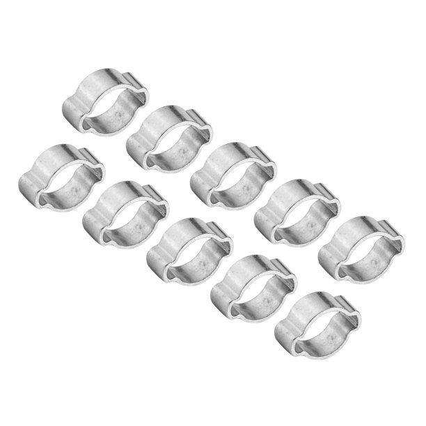10 Abrazaderas de Manguera de Dos Orejas de 5 A 23 mm Para tubo de Gasolina Fule Conjetador de Manguera, Abrazadera de Mangueras de Goma de Silicona en Automóviles