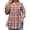 Watermelon Red, variant on TQWQT Plus Size Women's Plaid Tunic Top 3/4 Sleeve Affordable Soft Blouse High-Low Hem for Leggings Daily Errands L