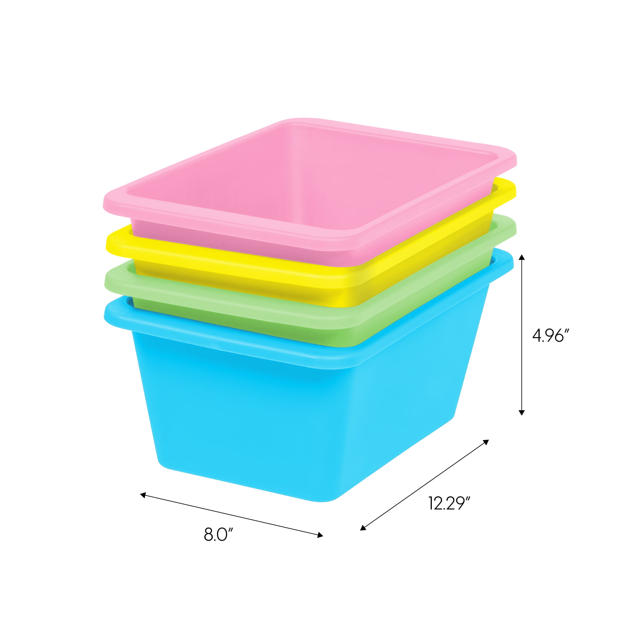 The Teachers' Lounge®  Pink Large Plastic Storage Bin