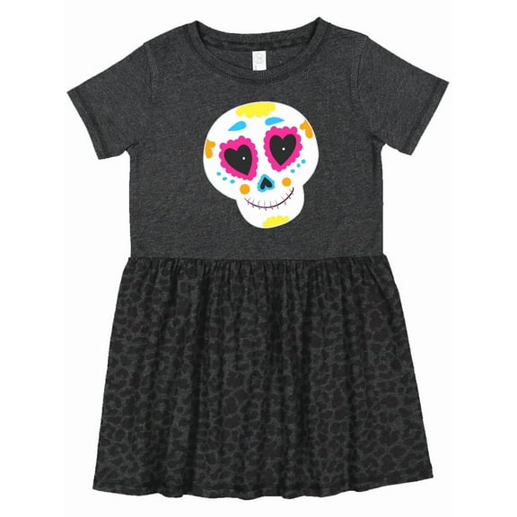 Inktastic Decorated Skull Girls Toddler Dress