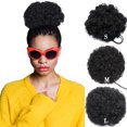 thumbnail image 1 of SEGO Short Afro Curly Puff Ponytail Synthetic Hair Extensions Fluffy Synthetic Drawstring Hair Bun Messy Updo Hairpiece for Women, 1 of 7