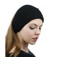 thumbnail image 3 of NYFASHION101 Hand Knitted Furry Flowers Winter Headband Headwrap - NAG325Y, Black, 3 of 4