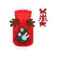 thumbnail image 3 of Christmas Pet Costume for Small Medium Dogs and Cats, Holiday Hoodie Outfit with 3D Print, Adjustable Drawstring, Stretch Fabric Party Dress Up, Multiple Sizes, Easy On and Off, 3 of 7