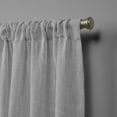 thumbnail image 2 of Nicole Miller Belfry Sheer Rod Pocket Top Curtain Panel Pair, 50x84, Silver, 2 of 7