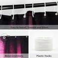 thumbnail image 6 of Pink Striped Shower Curtain, Hot Pink Neon Pink Cute Shower Curtain Set with 12 Hooks, Abstract Mosaic Glass Texture and Dark Stripe Art Waterproof Fabric Bathroom Decor, 72" W x 72" L, 6 of 6