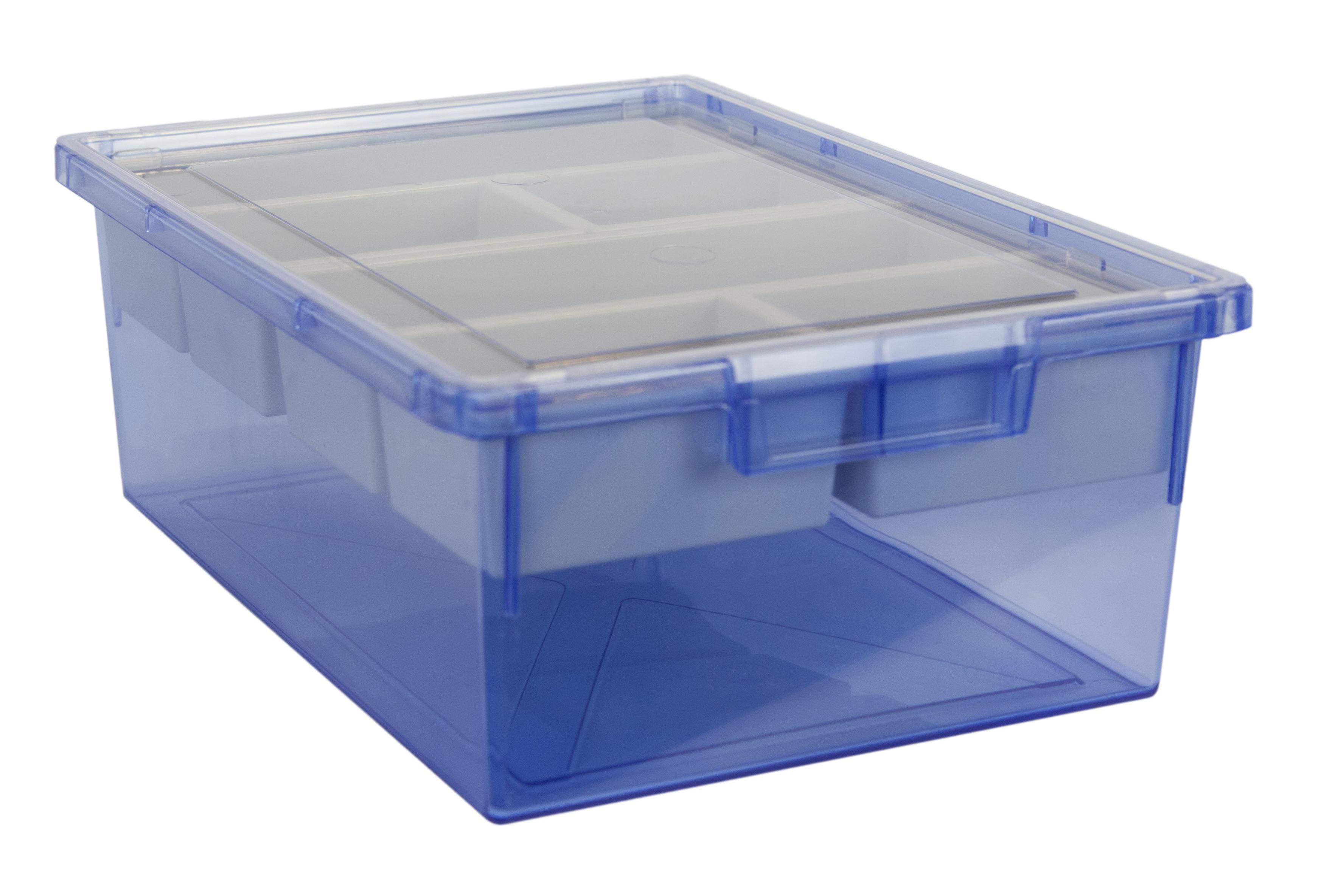  Super Stacker Divided Storage Box with Removable Tray, 10 x 7.5  x 6.5 Inches (37375) : Office Products