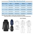 thumbnail image 4 of QHFBli Mens Double Trench Coat Men's Double Hooded Mid-Length Windbreaker Woolen Coat Jacket Casual Warm Solid Blue M, 4 of 4