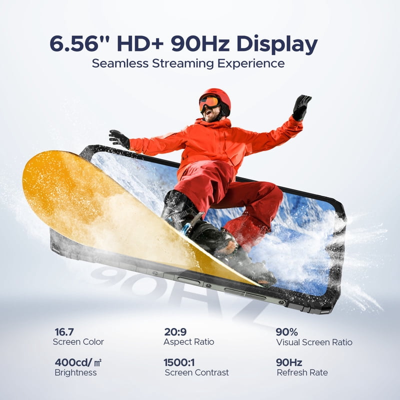 DOOGEE Blade 10 Ultra Energy Rugged Phone 4.5G,36GB+256GB/2TB /6150mAh OTG / 64MP/ 6.56" HD+ 90Hz Android 15 Rugged Smartphone Dual SIM/NFC/Face ID/Fingerprint/IP68/IP69K Waterproof Phone 2026
