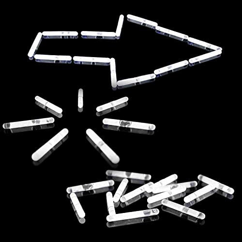 Fun Central 50 Pack - 1.5 Inch Mini Glow Sticks in Bulk - Light Up Sticks for Easter Eggs and Fishing - White