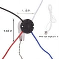 thumbnail image 2 of Ceiling Fan Switch Kit 3 Speed 4 Wire, Fan Switch Zipper Speed Control Switch, ZE-208S Pull Wire Switch with Rope Silver, 2 of 7