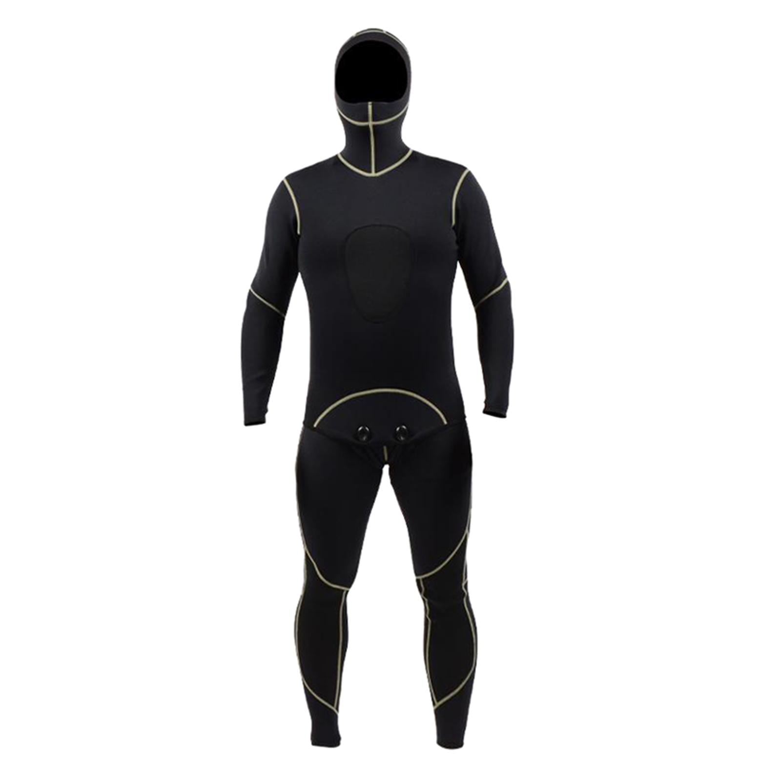 Men Scuba Diving Suit Wetsuit Full Body Long Sleeve Hooded Surfing Snorkeling 