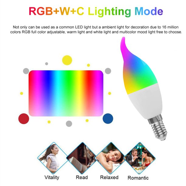 Smart Bulb Work with Alexa Google Home 1 PACK Smart Light Bulbs E12