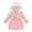 318# Pink, variant on oqasdz Girls Coats Children Long Sleeve Star Print Quilted Hooded Warm Outerwear Fall Winter Top Coat Outwear Size 2 Y-3 Y