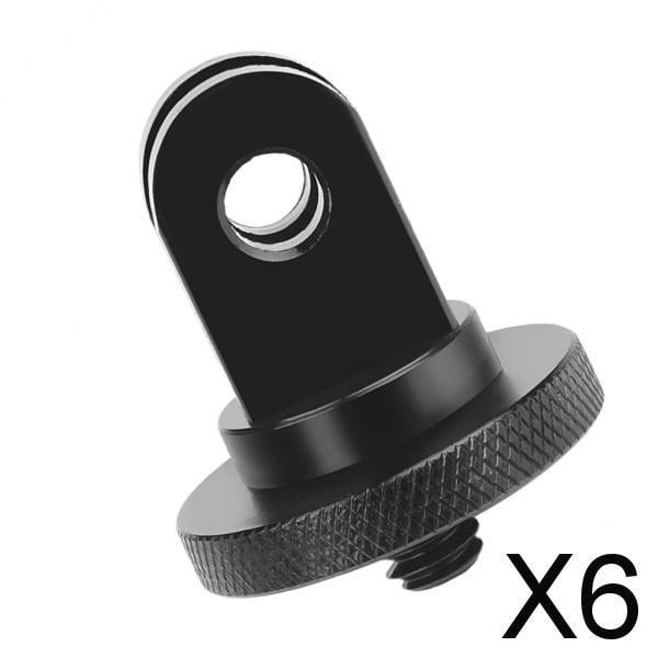 Adaptador de Montaje de Conversión de Cámara de Rosca de 1/4 Pulgadas de Aluminio 5x para 6 piezas