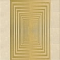 thumbnail image 1 of Ahgly Company Machine Washable Indoor Square Transitional Caramel Brown Area Rugs, 5' Square, 1 of 7