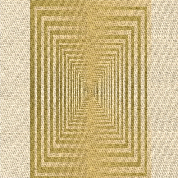 Ahgly Company Machine Washable Indoor Square Transitional Caramel Brown Area Rugs, 5' Square