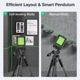 thumbnail image 4 of Huepar Cross Line Laser Level Outdoor Green Beam DIY Self-Leveling Laser Tools Box-1G, 4 of 10