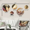 thumbnail image 4 of Designart "Minimal Liquid Gold And Taupe Waves V" Abstract Liquid Ink Metal Wall Art Set of 5 Piece, 4 of 5