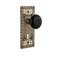thumbnail image 3 of Nostalgic Warehouse Crablk_Prv_234_Kh Black Porcelain Solid Brass Privacy Door Knob Set -, 3 of 5