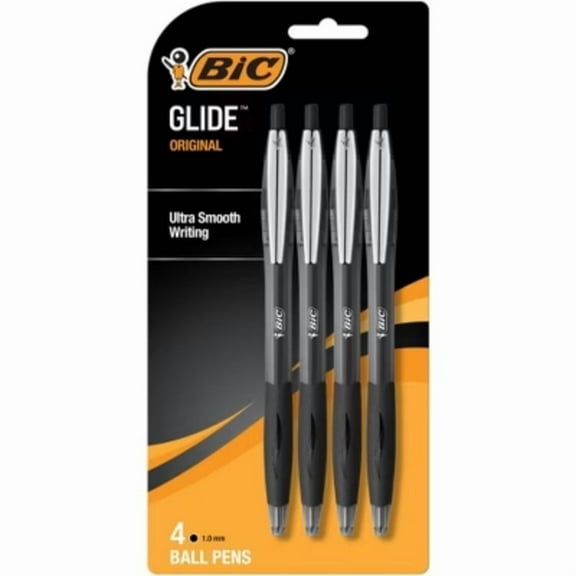 BiC Glide Original Black Medium Point 1.0mm 4ct