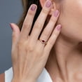 thumbnail image 3 of Angara Natural Ruby Heart Ring with Diamond in 14K Rose Gold for Women (Size-4mm) – July Birthstone Jewelry | Solitaire Ruby Ring (Ring Size - 8), 3 of 9