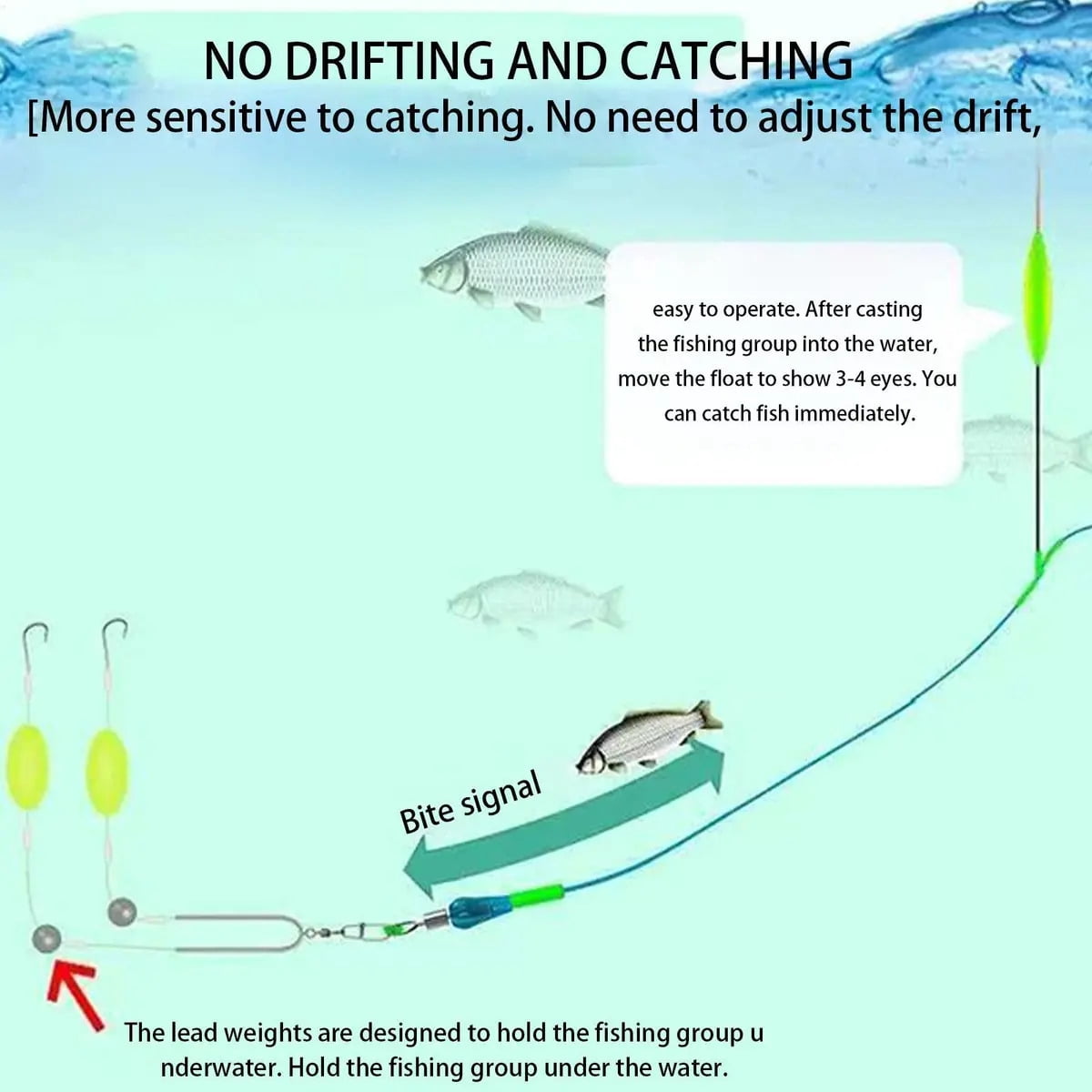 Fish fishing tackle saltwater double hook