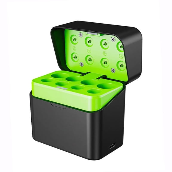 YXELECT USB Powered 8-Slot Battery Charger Box for AA/AAA, Plug-in Adapter for Home Devices, Universal Charger (Batteries Not Included)