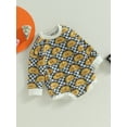 thumbnail image 3 of Wassery Baby Boys Girls Jumpsuits Long Sleeve Crew Neck Plaid Taco Print Bodysuits Infant Fall Casual Romper 0-18M, 3 of 7