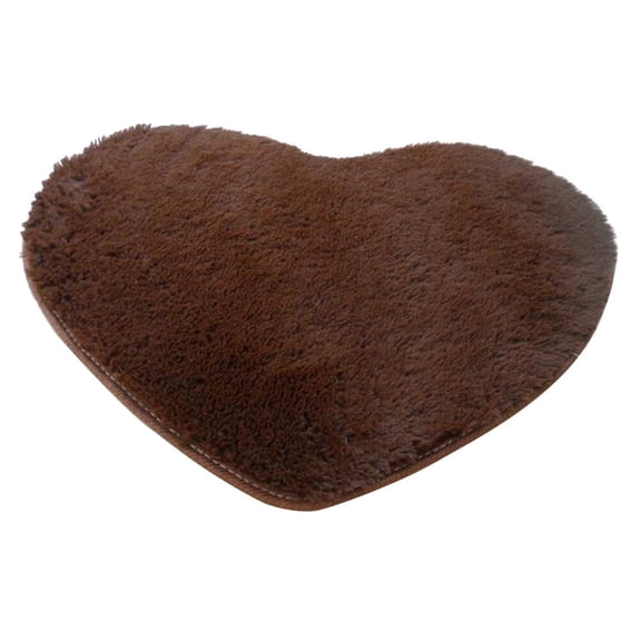 PBPBOX Heart Fluffy Rug for Home Owners in Coffee 1Pcs