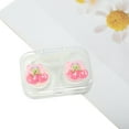 thumbnail image 5 of Unique Bargains 1 Set Contact Lens Case Contact Lens Container Contact Lens Carrier Cherry Bears Pattern 2.6"x1.65"x1.1" White, 5 of 5