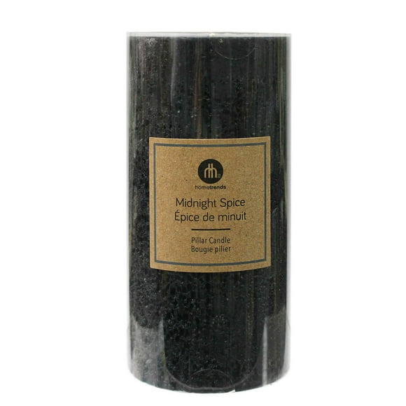 Hometrends 6" Midnight Spice Scented Pillar Candle, 3"Dia x 6"H