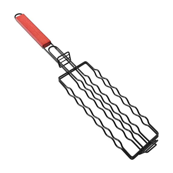Hot Dogs Grilling Basket, BBQ Basket for Sausage, Meat Grill Basket, Sausage Rack Grill Basket for Grilling, Chicken,19.2 Inch