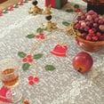 thumbnail image 6 of Sunyuer Christmas Table Runner 72 Inches - WhiteLace Snowflake Santa Claus Table Runner for Christmas Table Decorations - See-Through Xmas Table Runner for Winter Home Dining Room Decorations Indoor, 6 of 7