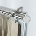 thumbnail image 2 of 13/16" Dia Adjustable 48-84 inch Double Curtain Rod with Jeshan Finials - Satin Nickel,(4757-485), 2 of 3