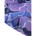 thumbnail image 5 of DARING DIVA Women Floral Sweetheart Neck Puff Short Sleeves Boho Maxi Dress L Purple, 5 of 6