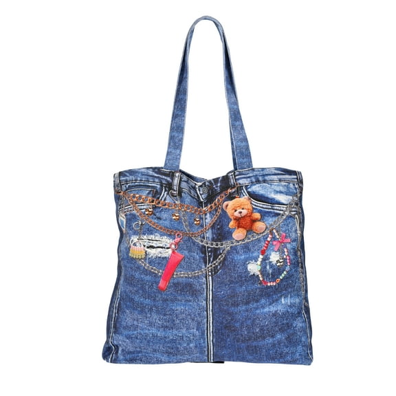 No Boundaries Photoreal Denim Fashion Tote Bag, Women's