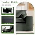 thumbnail image 3 of 107" L-Shape Modular Sectional Sofa Corduroy Cloud Couch with Ottoman Compressed Foam for Living Room, No Assembly Required Green, 3 of 9