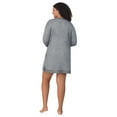thumbnail image 2 of Aria Women’s Brushed Jersey 34” Long Sleeve V-Neck Sleepshirt, Sizes XS-4X, 2 of 3